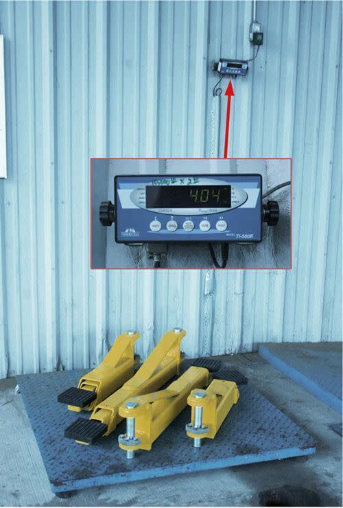 BendPak Lift Arm Set Weight Test