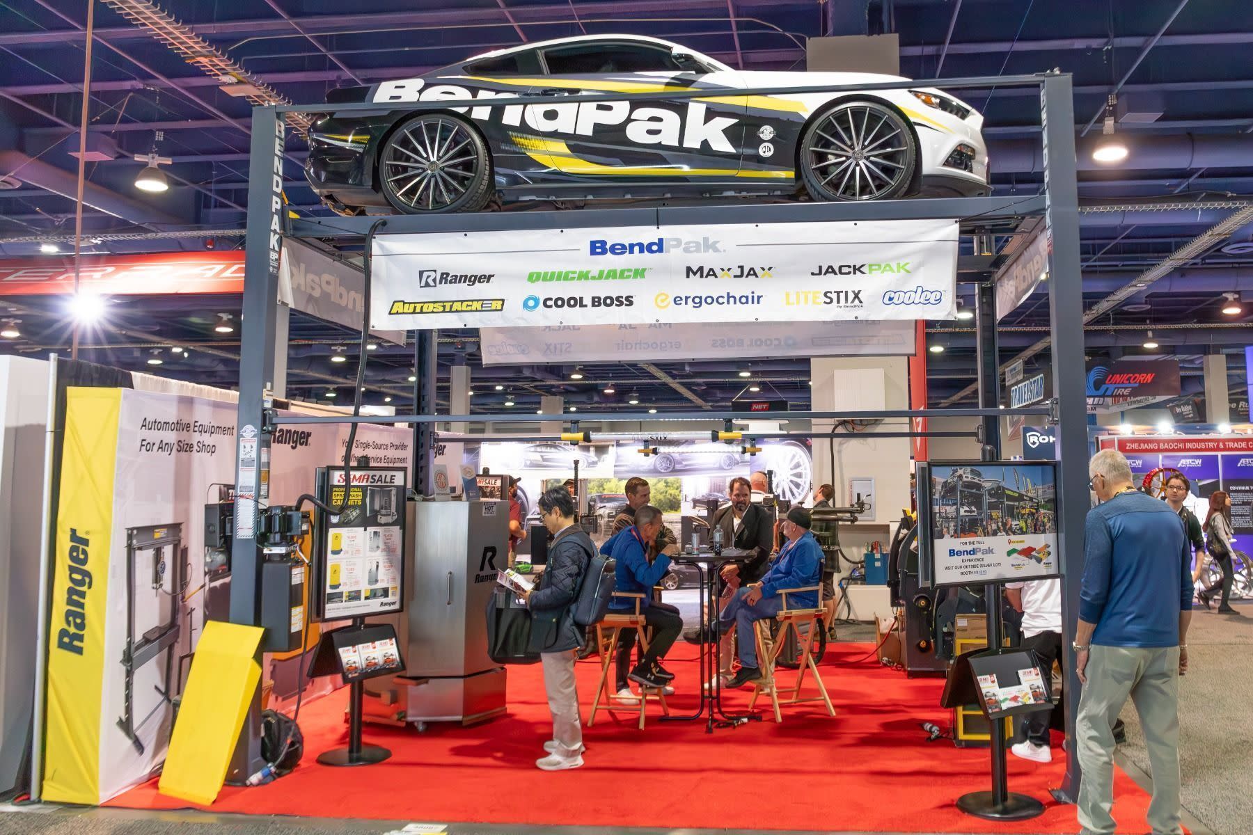 BendPak Four Post Lift SEMA Indoor Booth Display