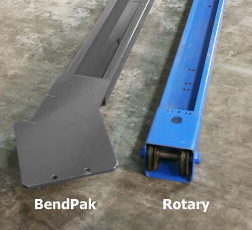 BendPak vs Rotary Top Beam End Construction Comparison