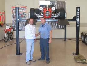 Casey Mears Racing Shop with BendPak Car Lift
