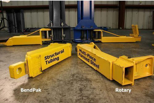 BendPak vs Rotary Swing Arm Construction Method Comparison