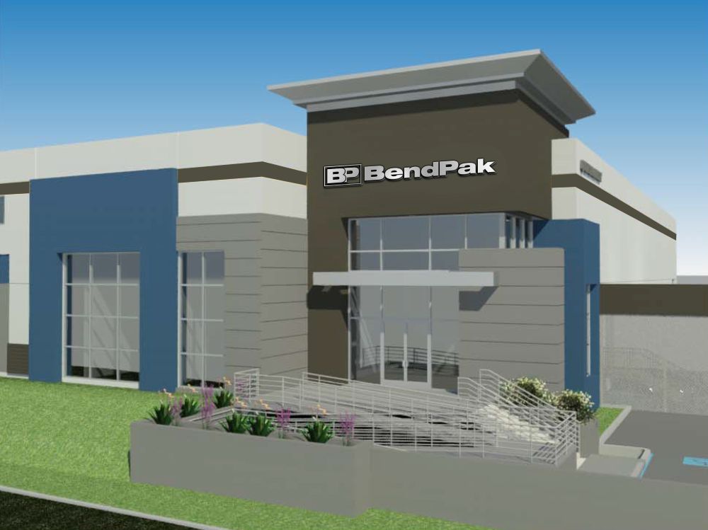 BendPak New Facility Main Entrance Architectural Rendering