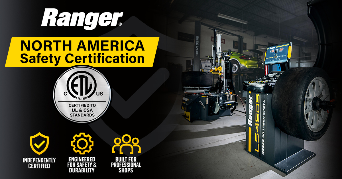 Ranger Wheel Service Equipment ETL Certification