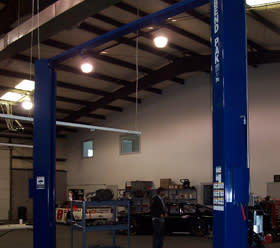 Petty Enterprises Garage with BendPak Two Post Lift
