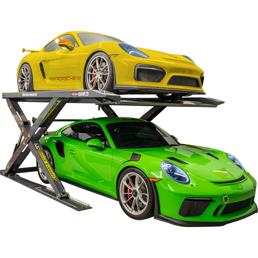 Autostacker low-profile parking lift design