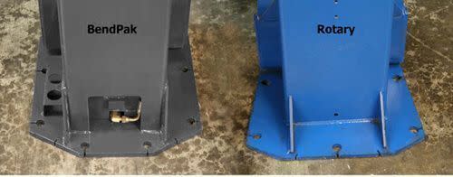 BendPak vs Rotary Lift Base Plate Design Comparison