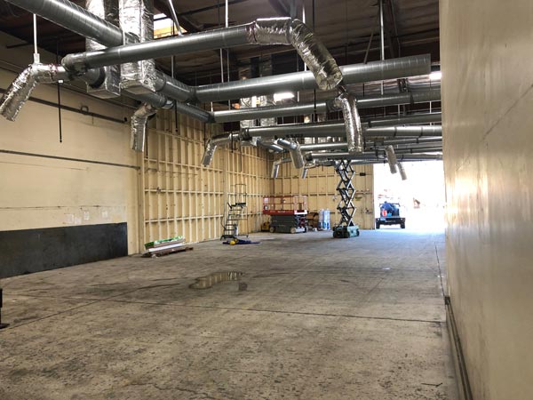 BendPak New Facility Interior Construction Warehouse Buildout