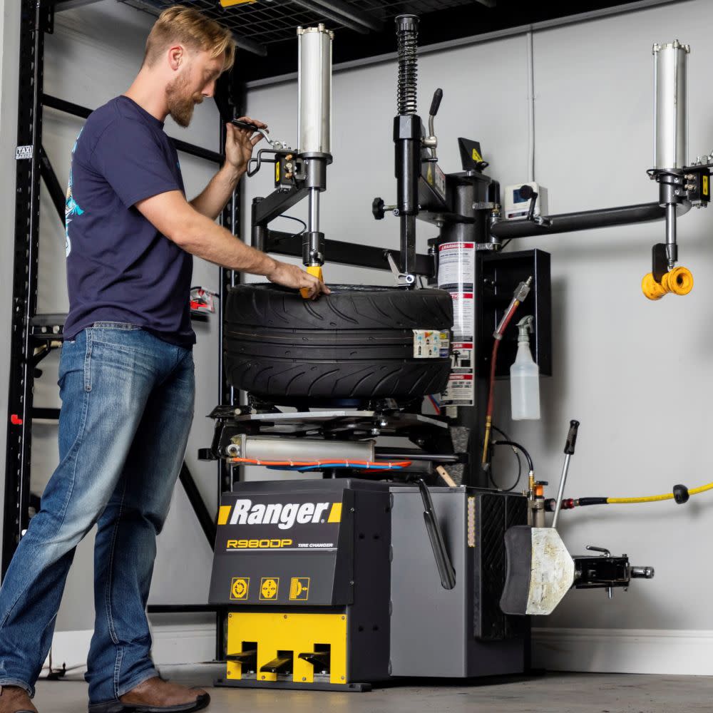 Ranger R980DP Tire Changer in Shop