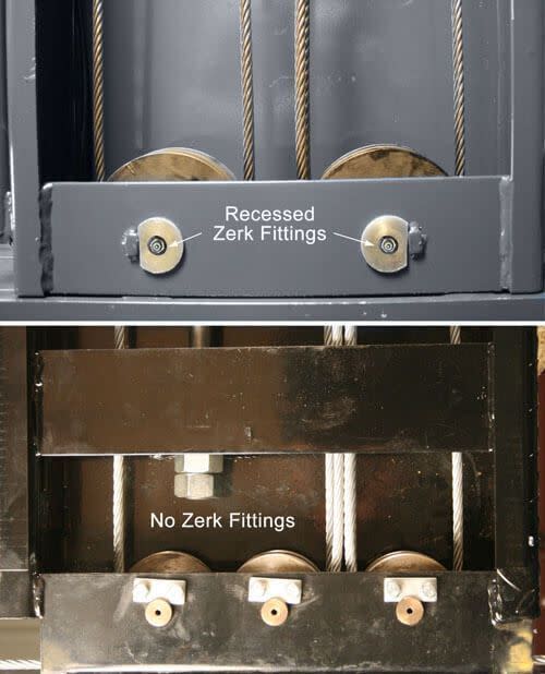 BendPak Recessed Zerk Fittings Comparison