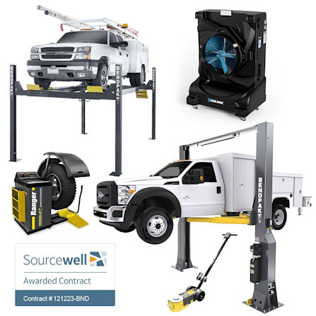 BendPak Sourcewell Contract Vehicle Lifts Shop Equipment Package