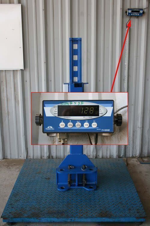 Rotary Lift Carriage Assembly Weight Test