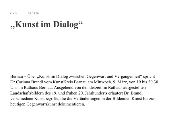 "Kunst im Dialog"