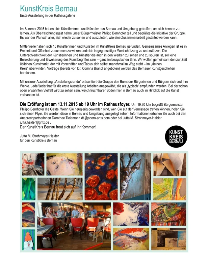 20151113 KunstKreis Bernau-Erste Austellung in der Rathausgalerie