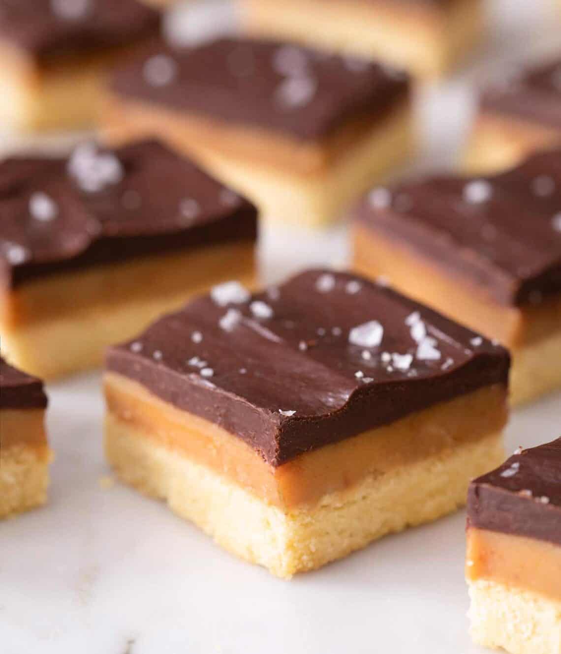 Chocolate Caramel Shortbread Bars