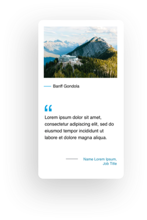 A detail from the Dialog website features the firm's work on the design of the Banff Gondola's mountaintop discovery centre.