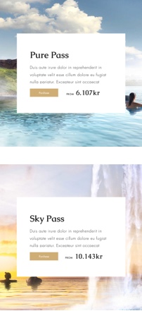 The Pure Pass and the Sky Pass are two of the packages offered by Sky Lagoon.