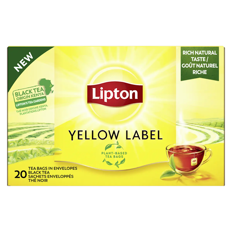 Lipton Yellow label zwarte thee 20 theezakjes