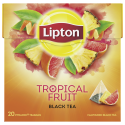 Lipton Pyramides Zwarte thee Tropical Fruit 20 theezakjes