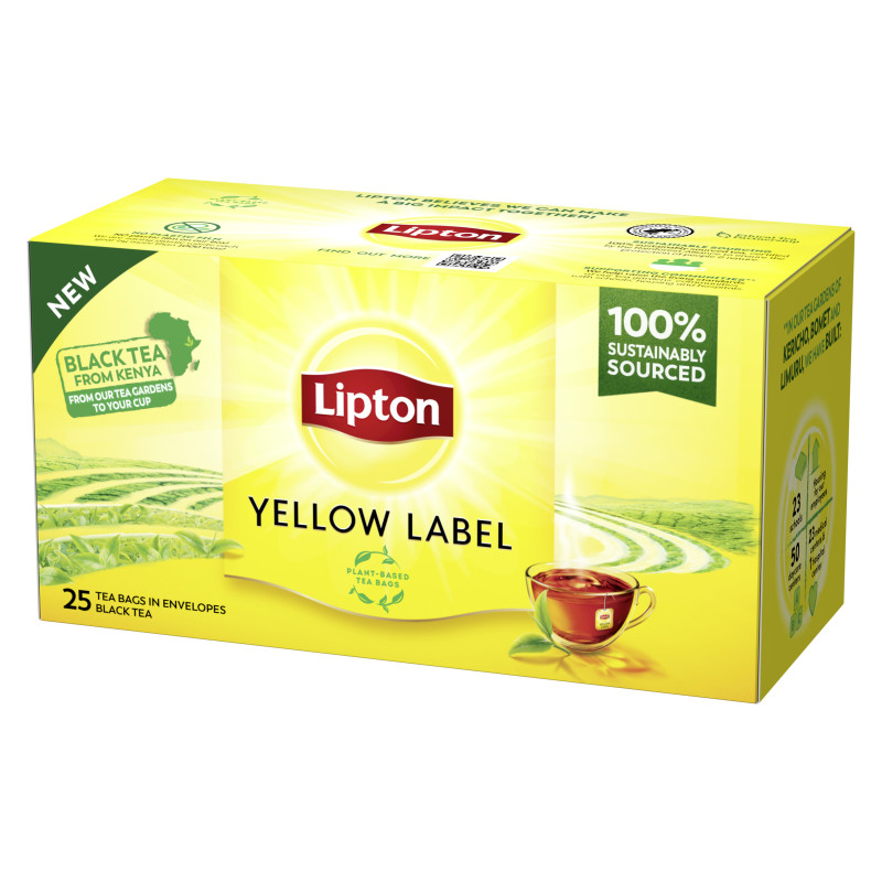 Lipton Yellow Label Svart Te 25 Tepåsar