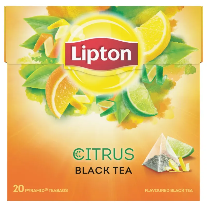 Lipton Pyramides Thé noir Citrus 20 sachets