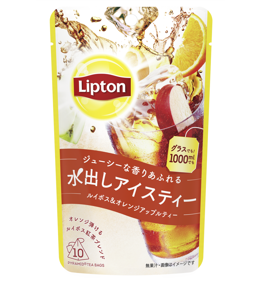 リプトン水出しアイスティールイボス&オレンジアップルティーティーバッグ10袋 | Lipton Japan
