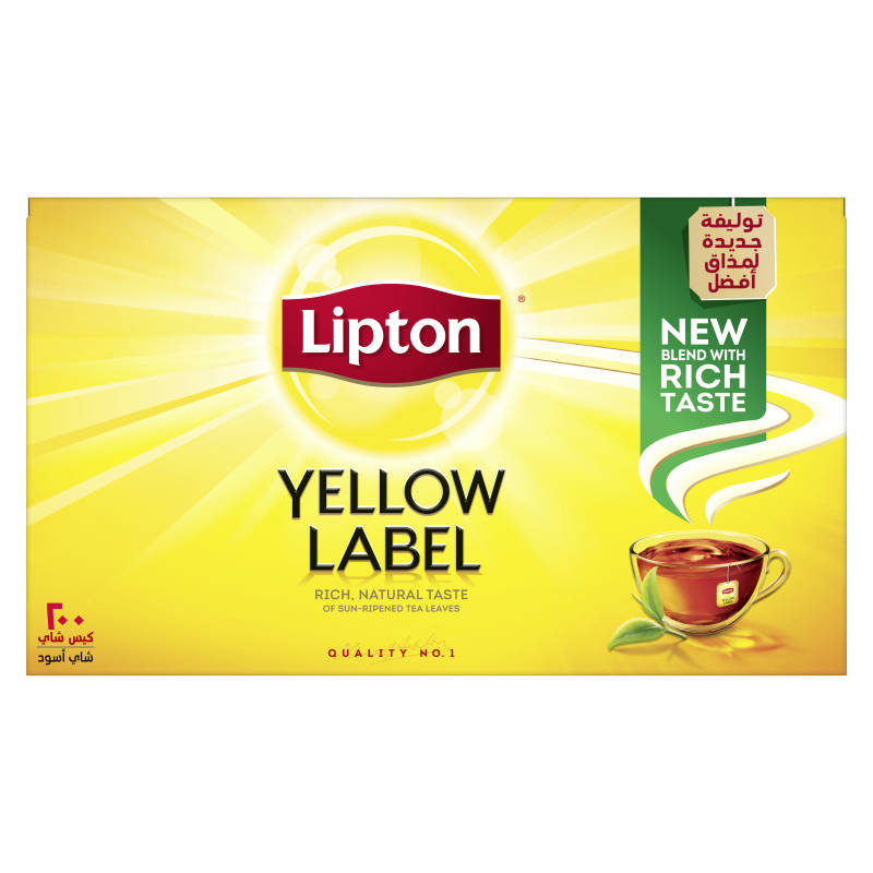 Yellow Label Black Tea 200 Teabags | Lipton® Arabia