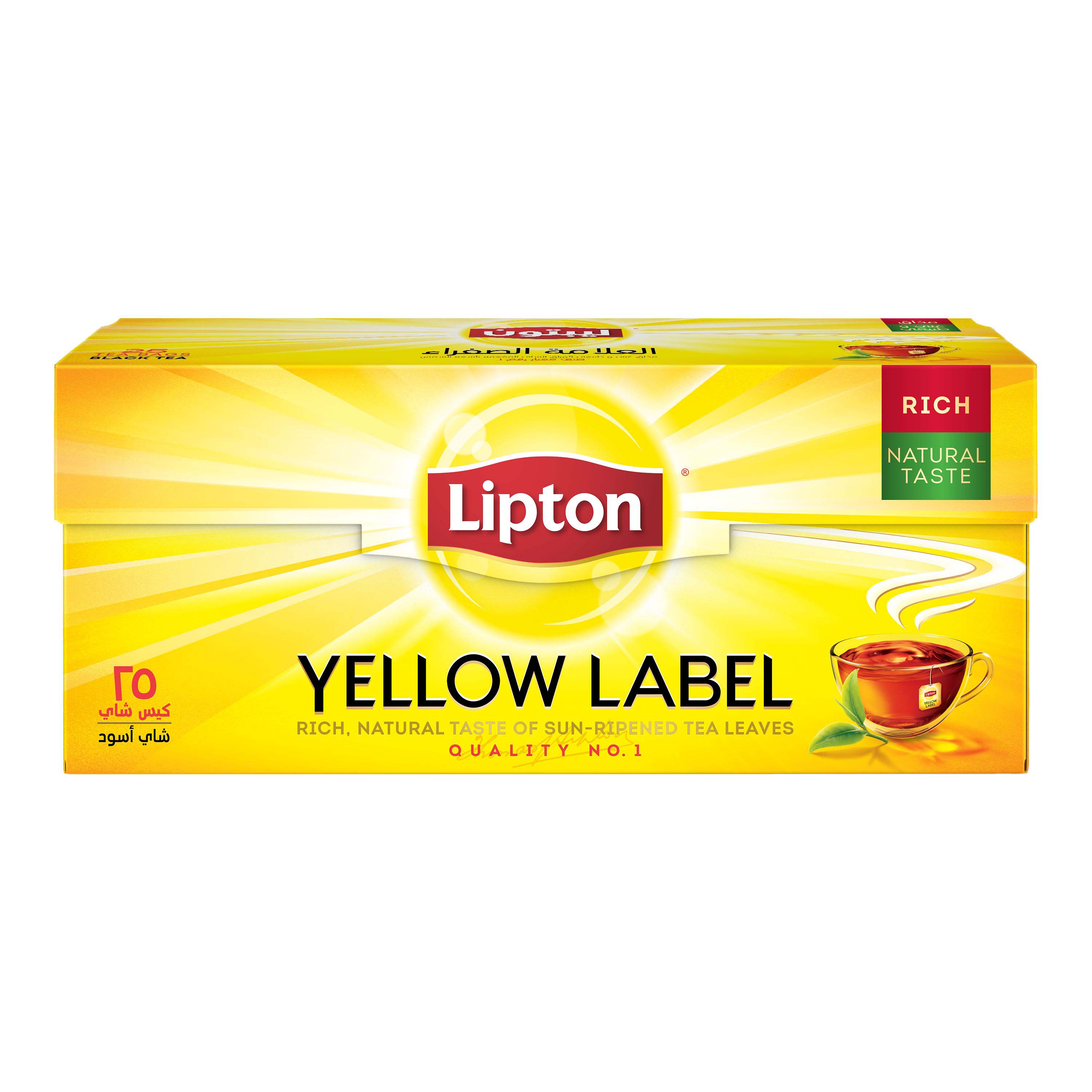 Shop Lipton Black Tea Yellow Label 25 Tea Bags | Lipton UAE