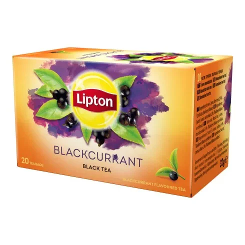 Lipton Svart Te Blackcurrant 20 Tepåsar