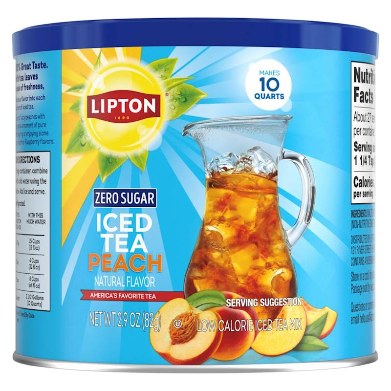 Zero Sugar Peach Flavored Iced Tea Mix