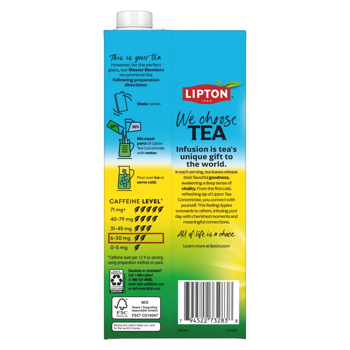 Green Tea with Lemonade Flavored Tea Concentrate