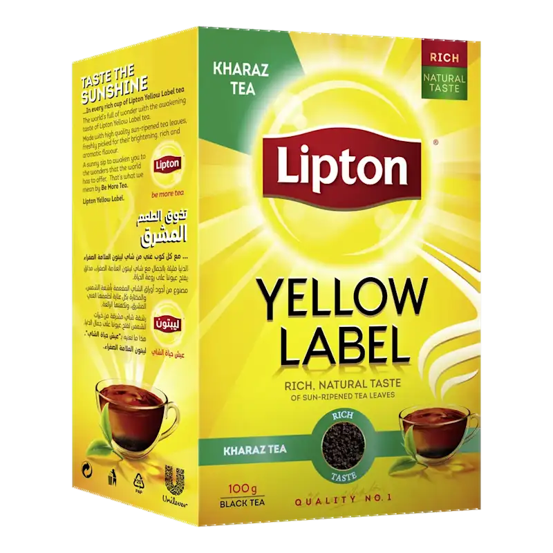 Lipton green tea label