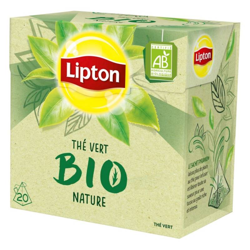 Lipton Pyramides Thé Vert Nature Biologique 20 sachets