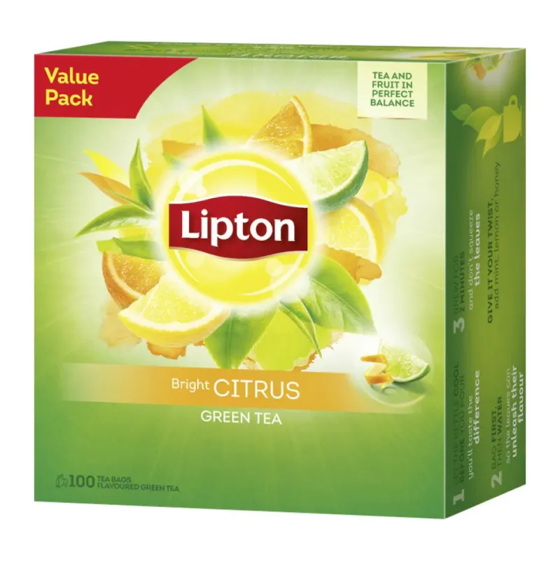 Lipton Groene thee Citrus 100 theezakjes