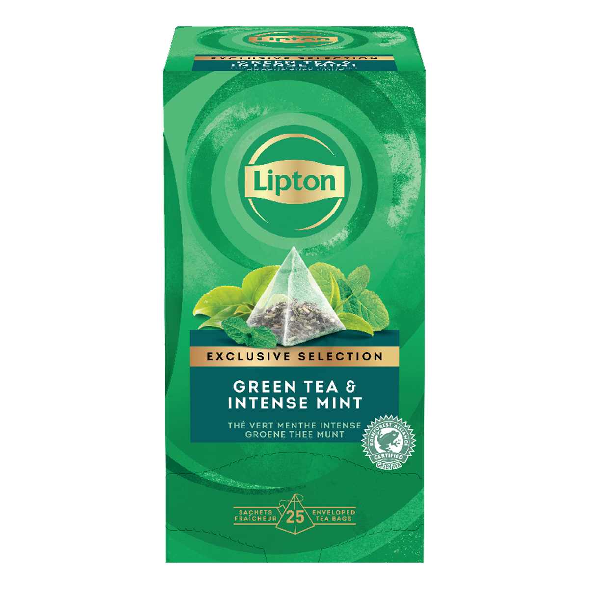 Green Tea & Intense Mint 25 Pyramid Tea Bags