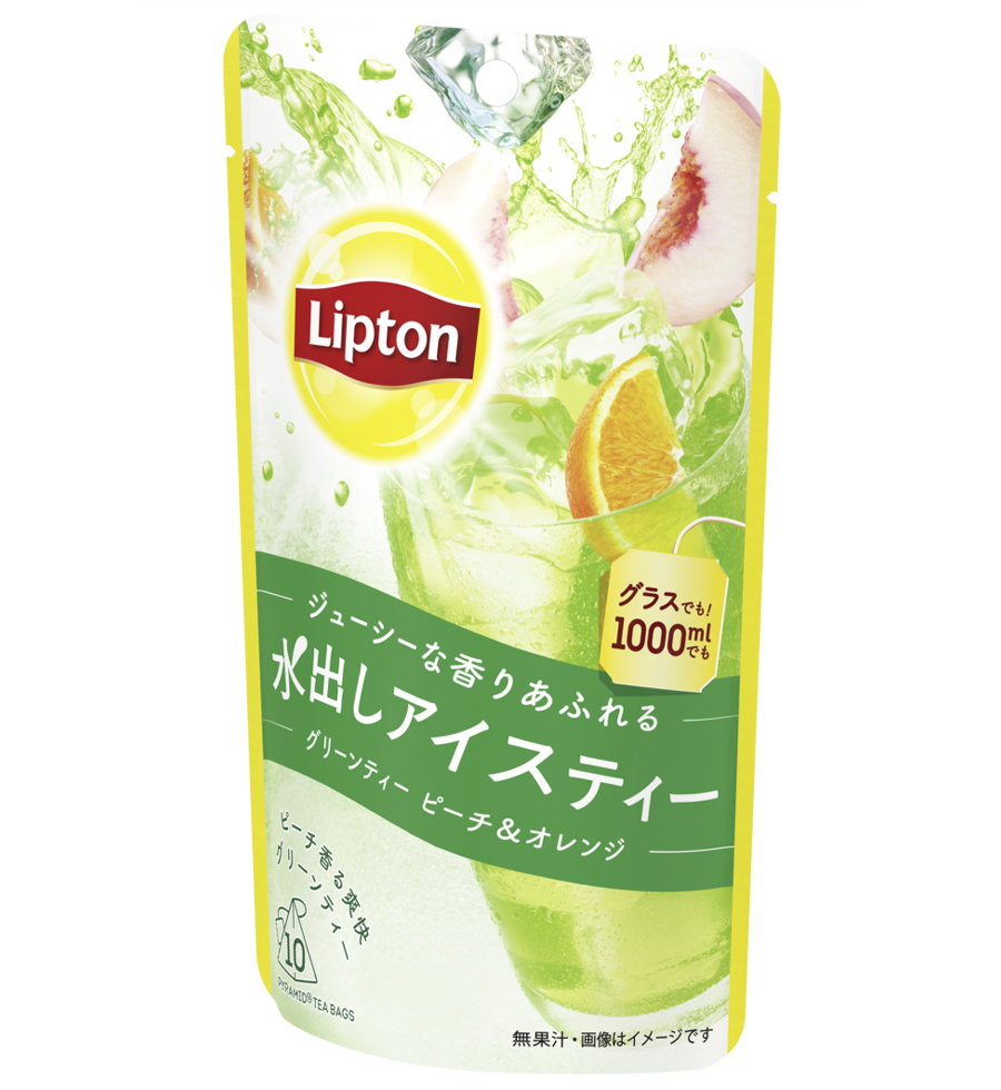 リプトン 水出しアイスティー グリーンティー ピーチ＆オレンジ ティーバッグ 10袋 | Lipton JP