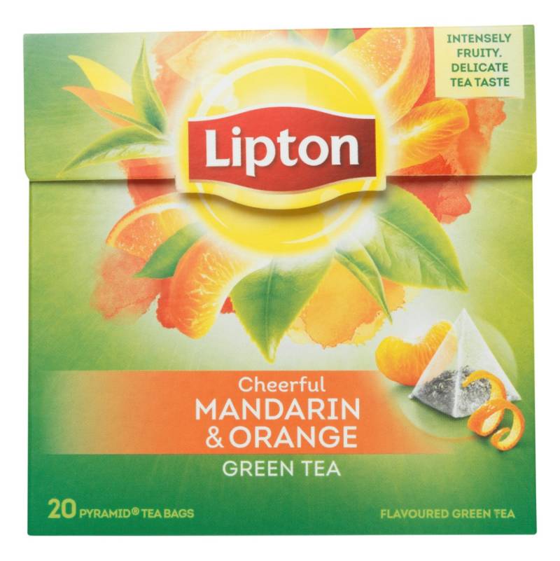 Lipton Pyramides Groene thee Mandarin Orange 20 theezakjes