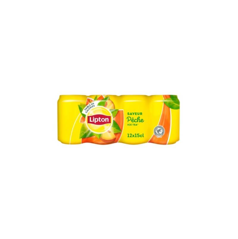 Lipton Ice Tea saveur Pêche canette 150mL X12