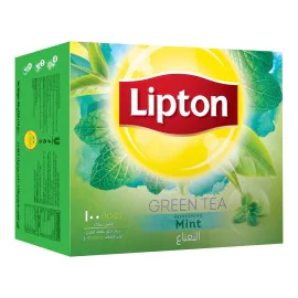 ليبتون شاي اخضر نعناع ١٠٠ فتلة
