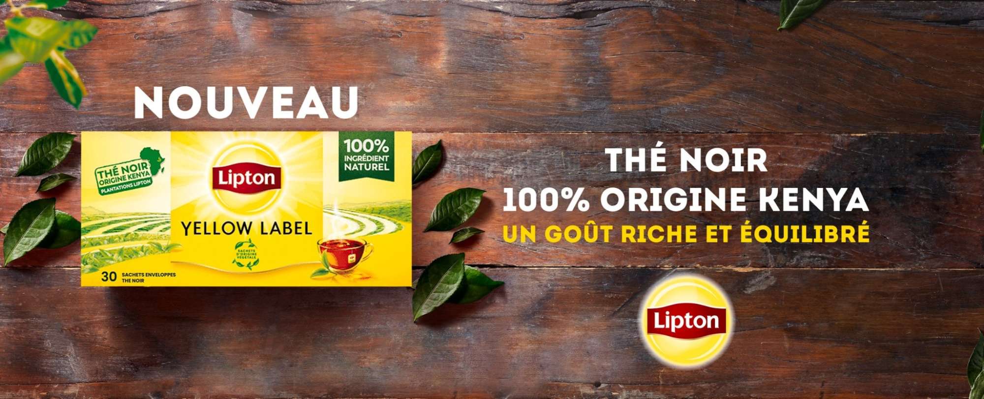 Thé noir Yellow Label LIPTON : la boite de 60 sachets à Prix Carrefour