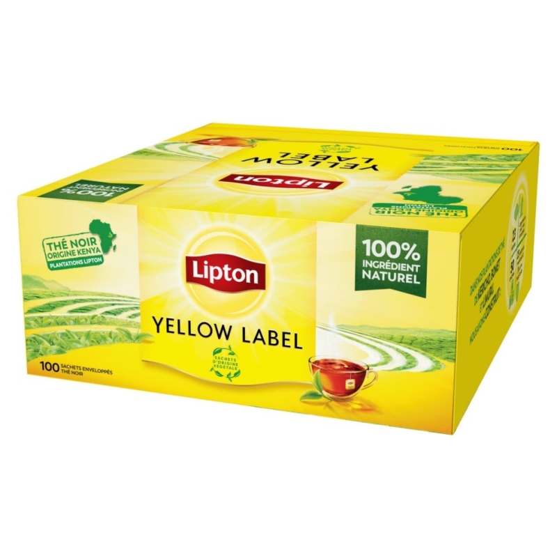 Thé Lipton Yellow Label Boîte de 100 