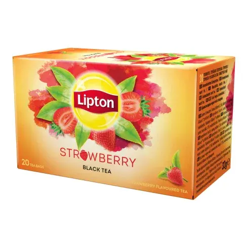 Lipton Strawberry svart te 20 Tepåsar