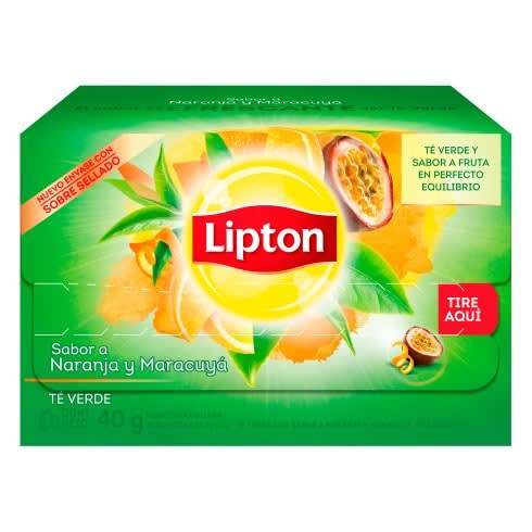 Lipton Té Verde Naranja Maracuyá 20 bolsitas