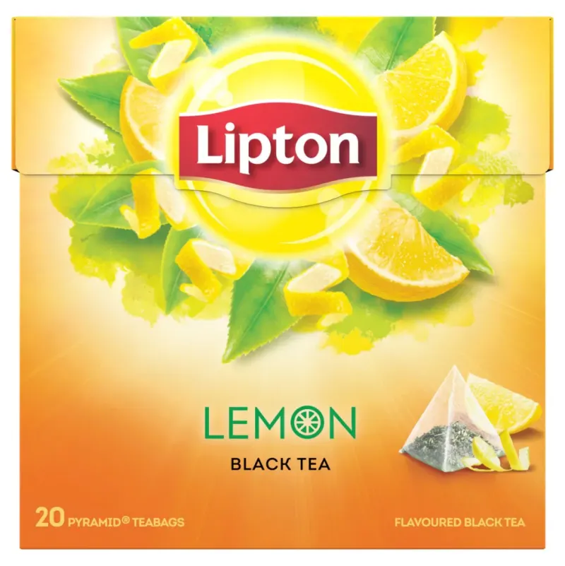 Lipton Pyramides Thé noir Citron 20 sachets