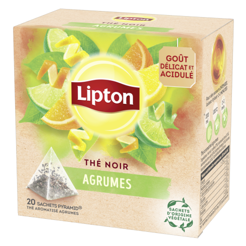 Lipton Thé Noir Citron Thé en Sachet 34 Gr 20 Pièces