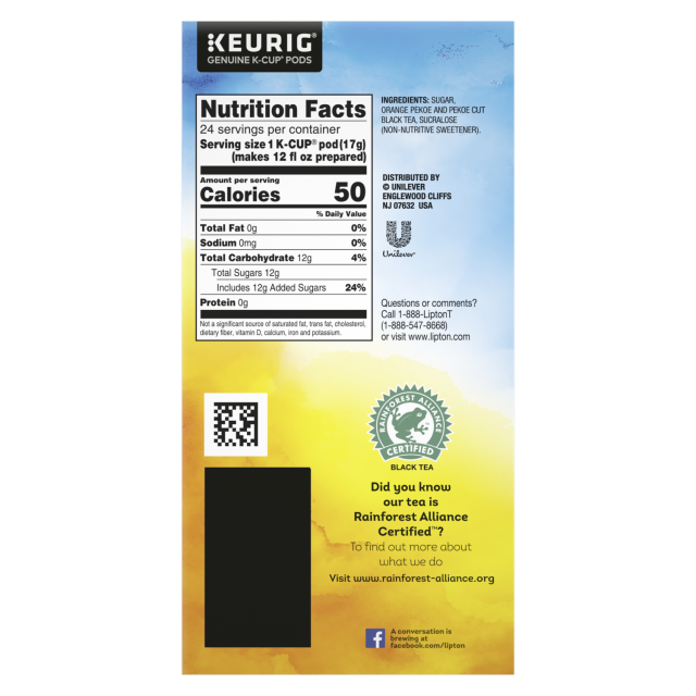 Lipton Southern Sweet Iced 24 Tea Classic KCup Pods Lipton US