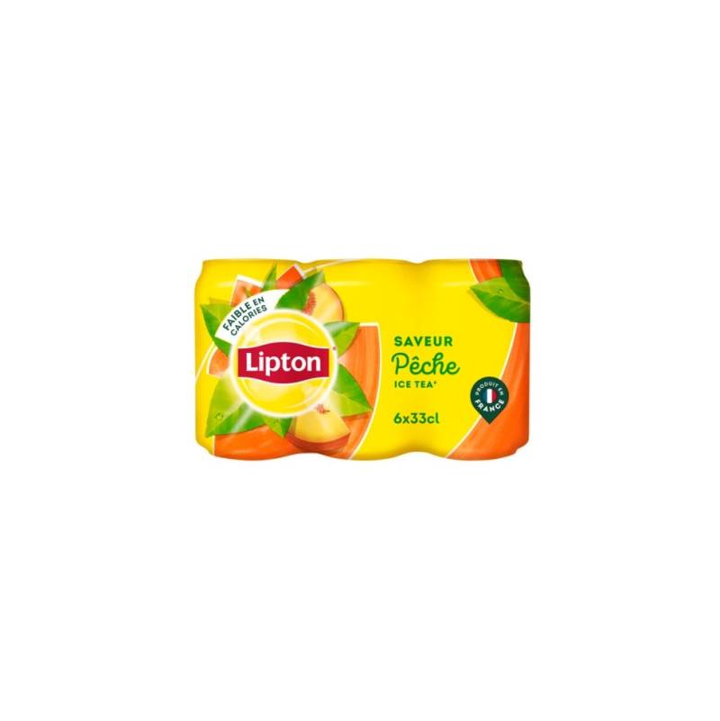 Lipton Ice Tea saveur Pêche canette 330mL X6