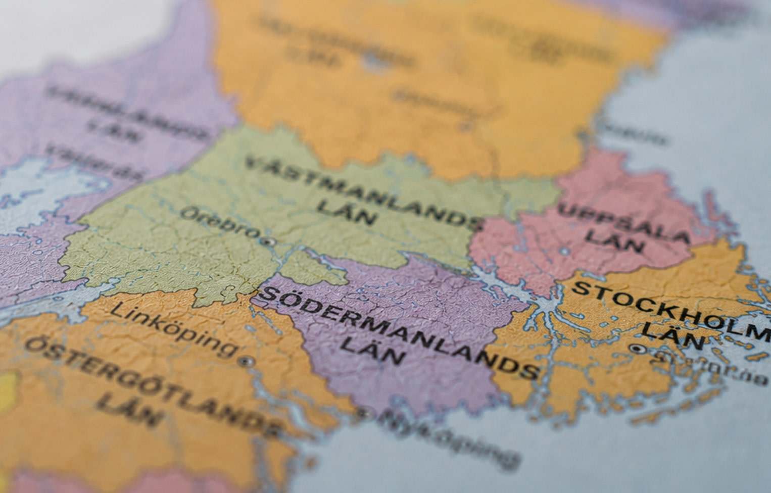 Karta över län i Sverige