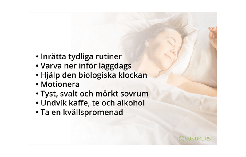 Goda råd för bättre sömn