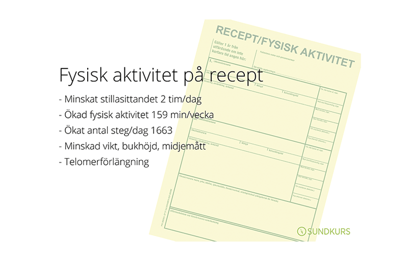 Recept med text - Fysisk aktivitet på recept