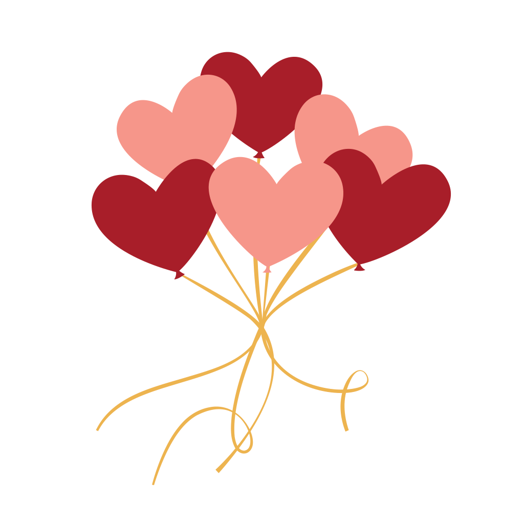 Ballonghjärtan, illustration.